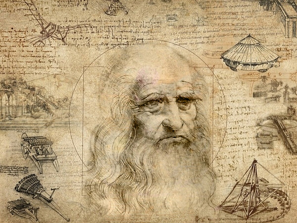 Autoportrait & Croquis Léonard de Vinci