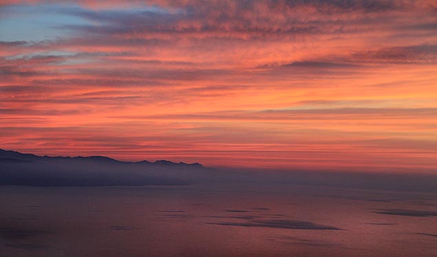 Lever de soleil sur la mer