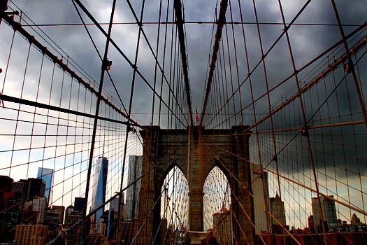 Ouragan New York Brooklyn Bridge