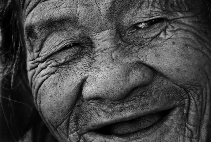 Vieille femme Ridée